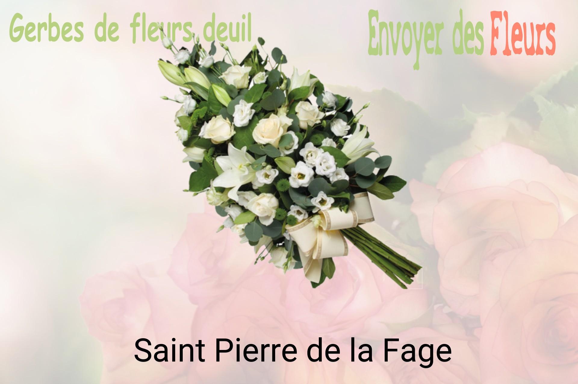 Gerbe de fleurs de deuil livrée à Saint-Pierre-de-la-Fage
